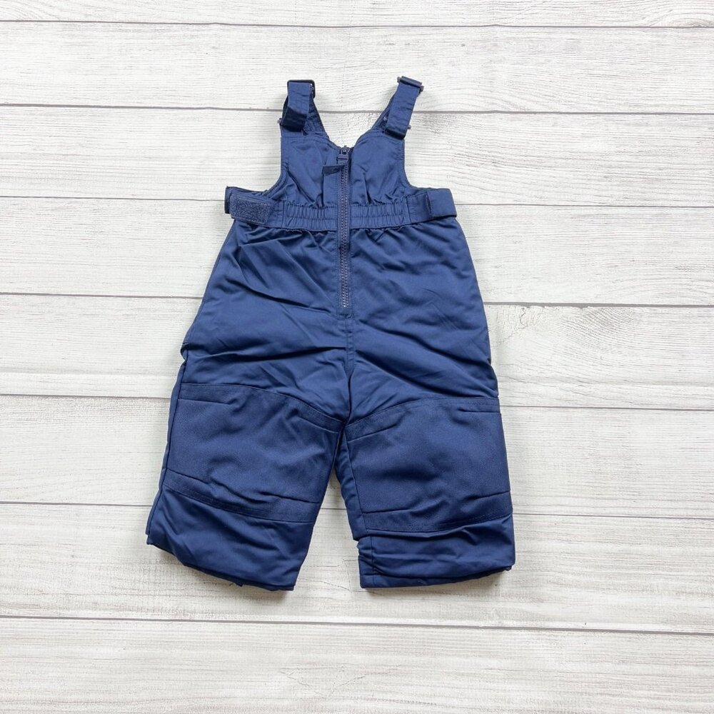 Cat & Jack Baby Snow Bib Overalls Navy Blue Insulated Winter Pants 12 Months